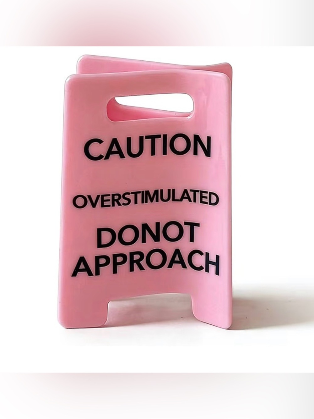 Pink 'Caution Overstimulated Do Not Approach' Clip